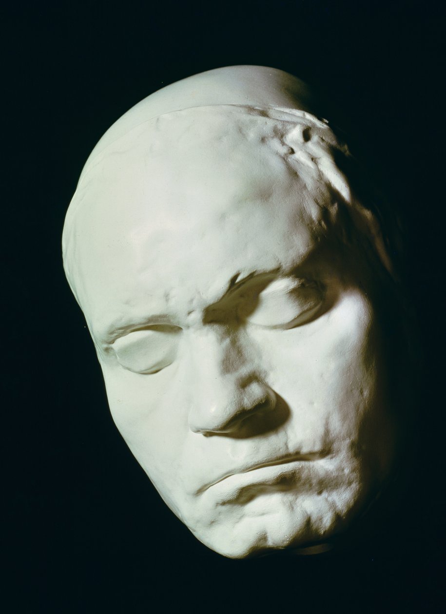 Maska Beethovena (1770-1827), zabrana z życia w wieku 42 lat, 1812 (tynk) autorstwa Franz Klein