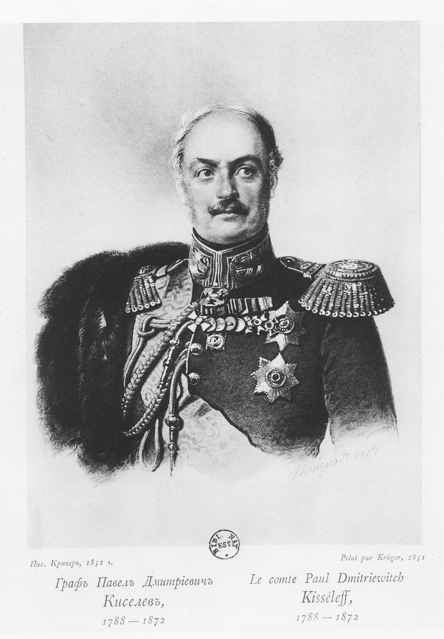Hrabia Pavel Dmitrievich Kiselyov autorstwa Franz Krüger