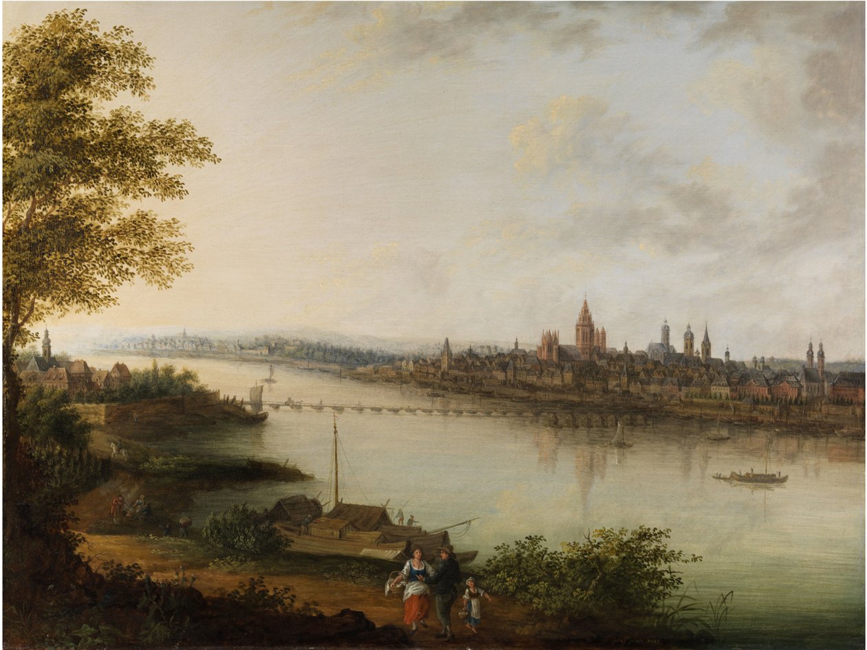 Widok na miasto Moguncja autorstwa Franz Ludwig Reichsgraf von Kesselstadt  