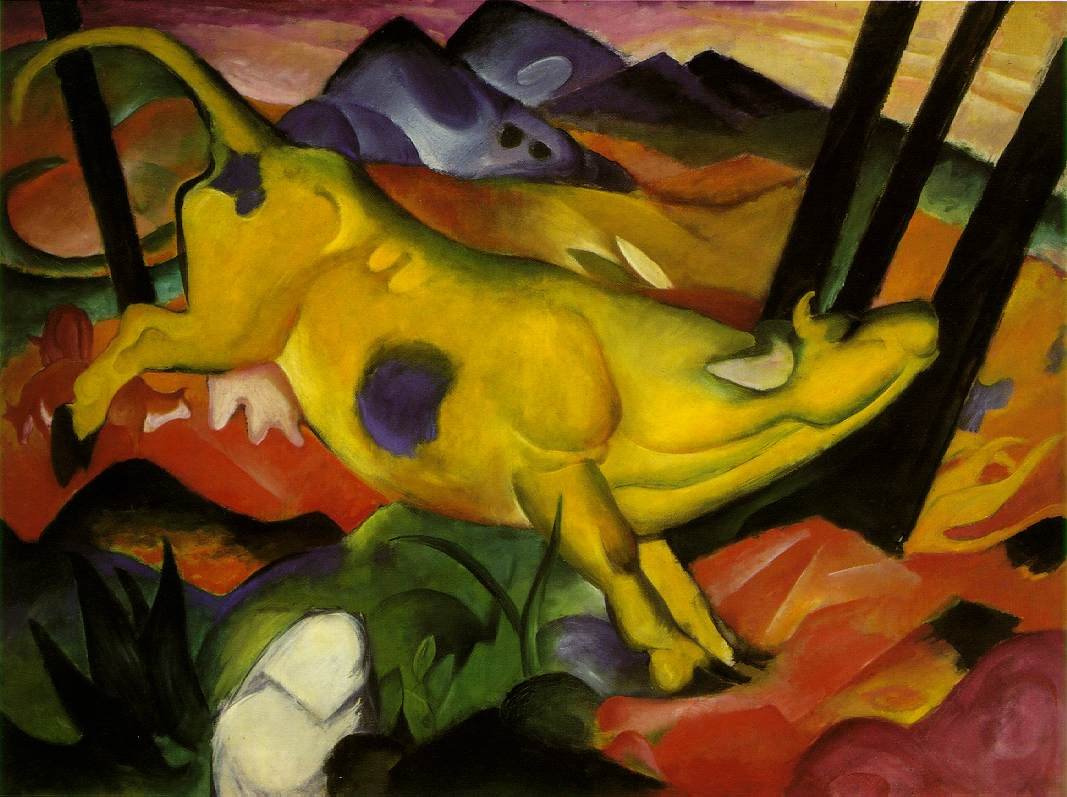Die gelbe Kuh English: The Yellow Crown autorstwa Franz Marc