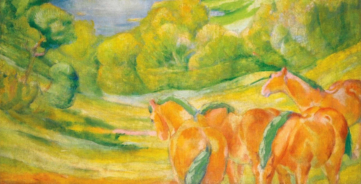 Duży krajobraz w języku niemieckim: Groe Landschaft In autorstwa Franz Marc