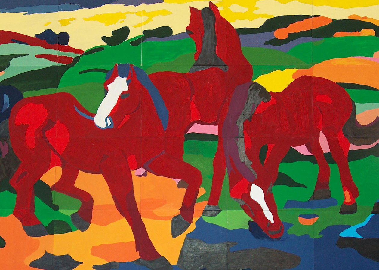 Czerwone Konie autorstwa Franz Marc