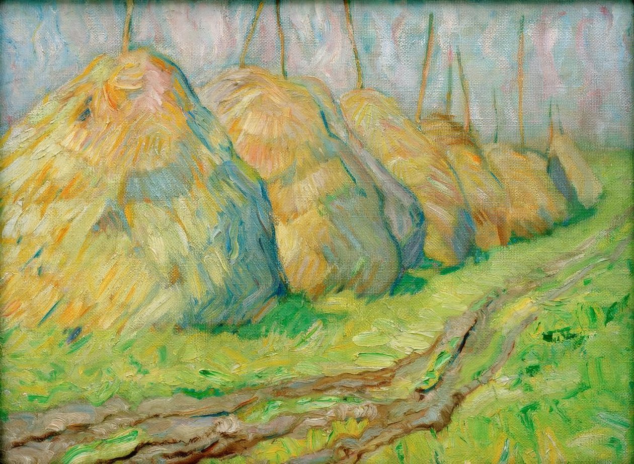Przysiady z trzciną autorstwa Franz Marc