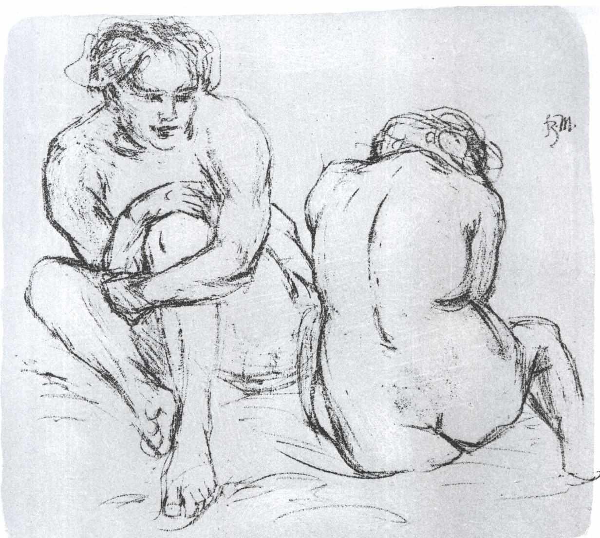Dwa akty autorstwa Franz Marc
