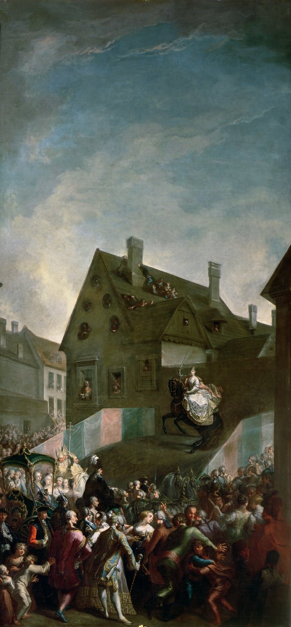Cesarzowa Maria Teresa Austrii (1717-80) na koniu w Pressburgu, 1768 autorstwa Franz Messmer