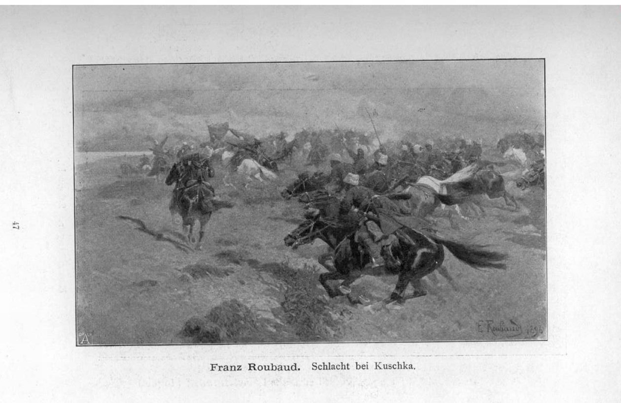 Bitwa pod Kuschką autorstwa Franz Roubaud