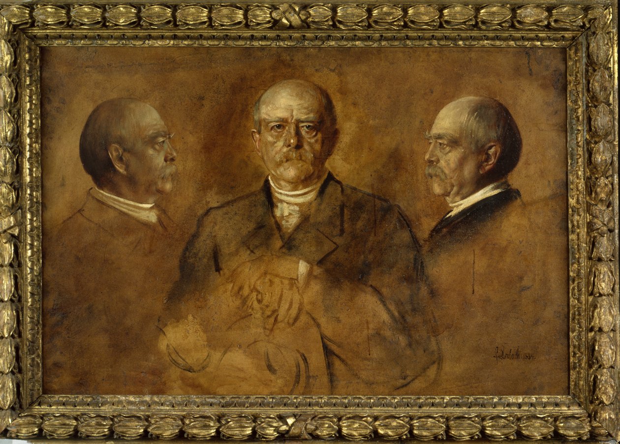 Książę Otto von Bismarck, 1884 (olej na papierze) autorstwa Franz Seraph von Lenbach