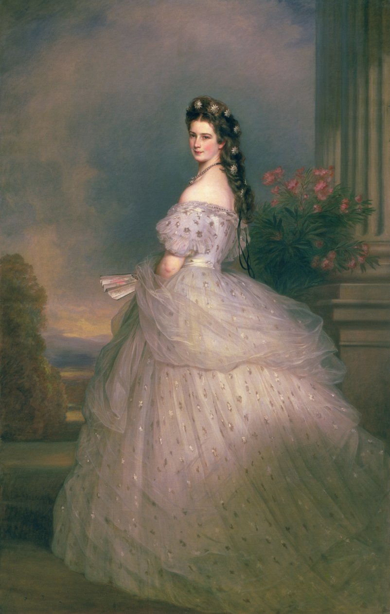 Elżbieta Bawarska (1837-98), cesarzowa Austrii, żona cesarza Franciszka Józefa z Austrii (1830-1916) autorstwa Franz Xaver Winterhalter