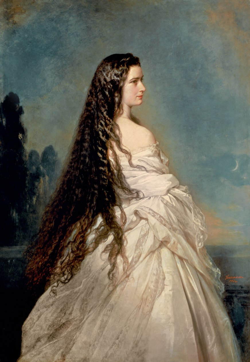 Elżbieta Bawarska (1837-98), żona cesarza Franciszka Józefa I Austrii (1830-1916) autorstwa Franz Xaver Winterhalter