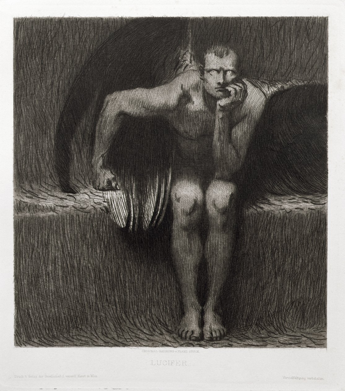 Lucyfer, 1892 autorstwa Franz von Stuck