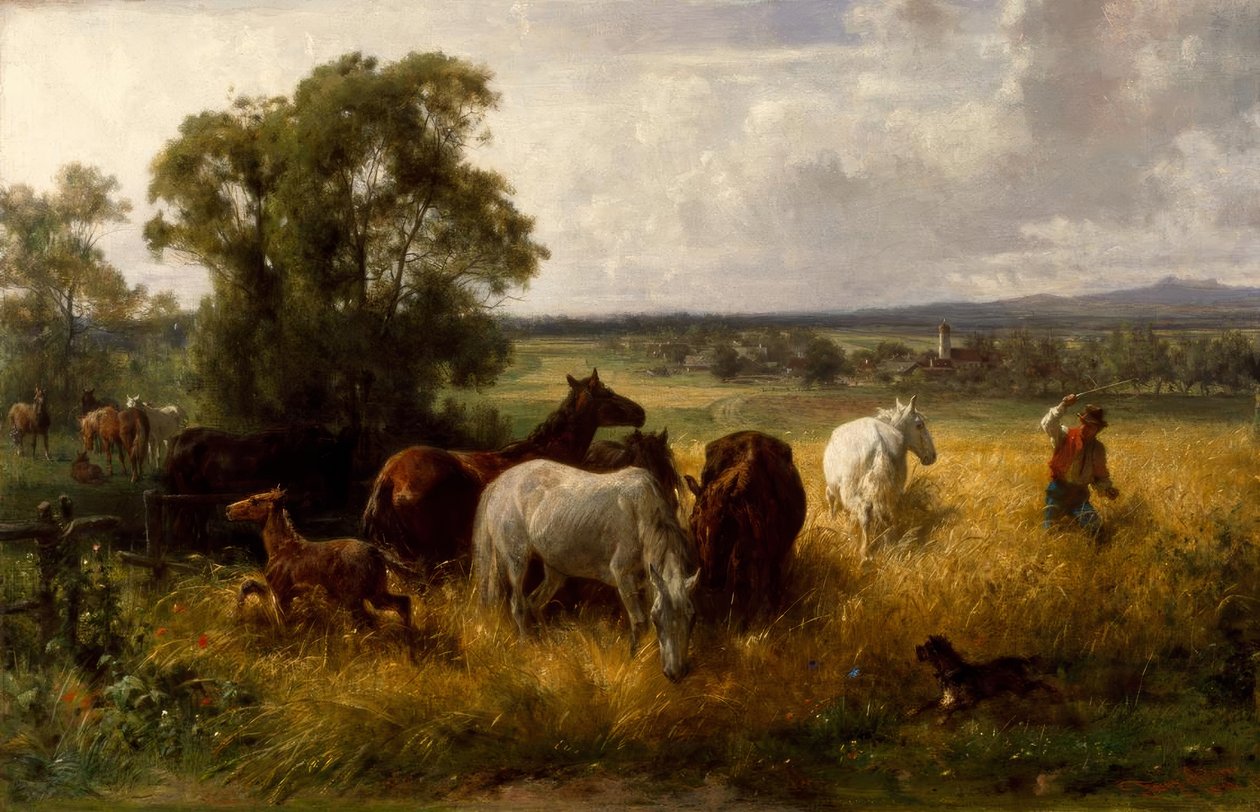 F. Adam, Za wybiegiem autorstwa Franz Adam