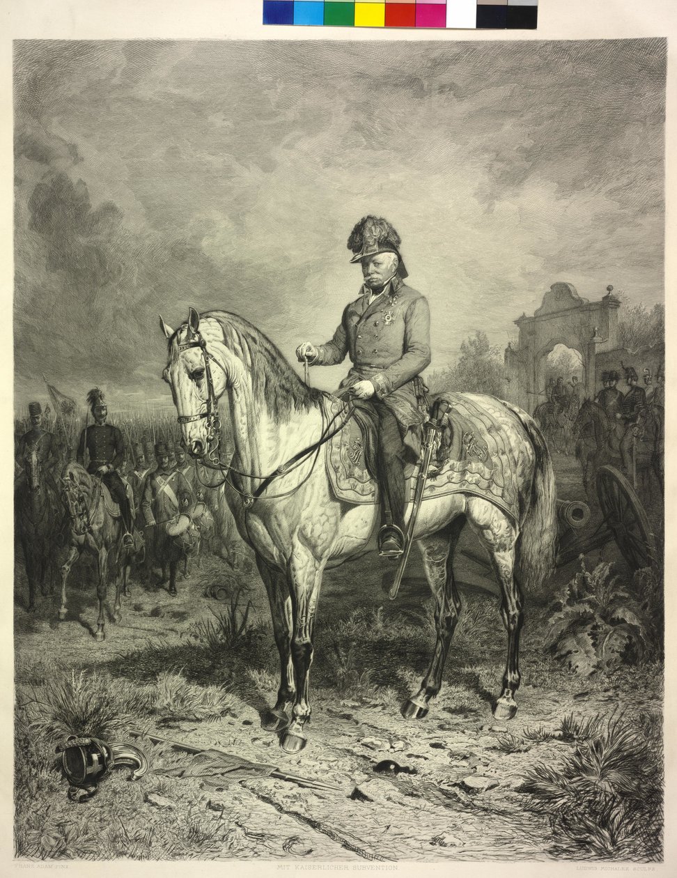 Joseph hrabia Radetzky z Radetz (akwaforta) autorstwa Franz Adam