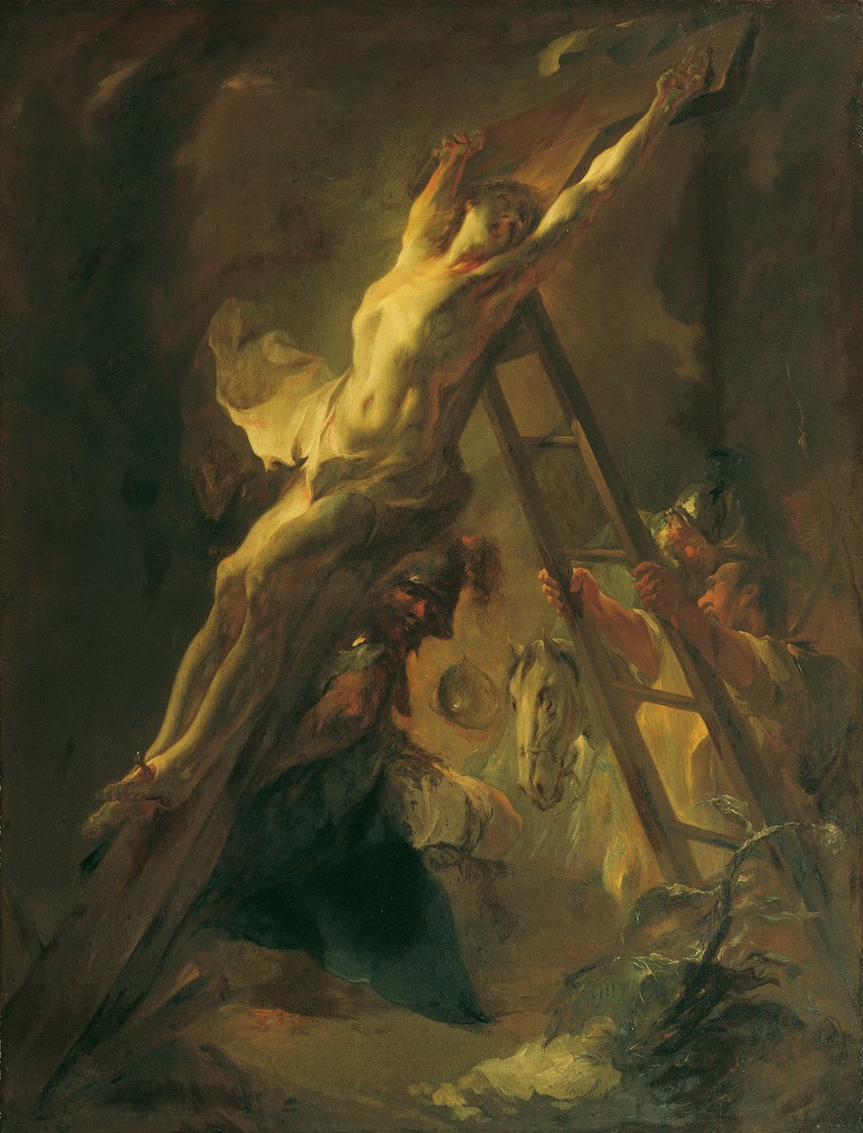 Wzniesienie krzyża autorstwa Franz Anton Maulbertsch