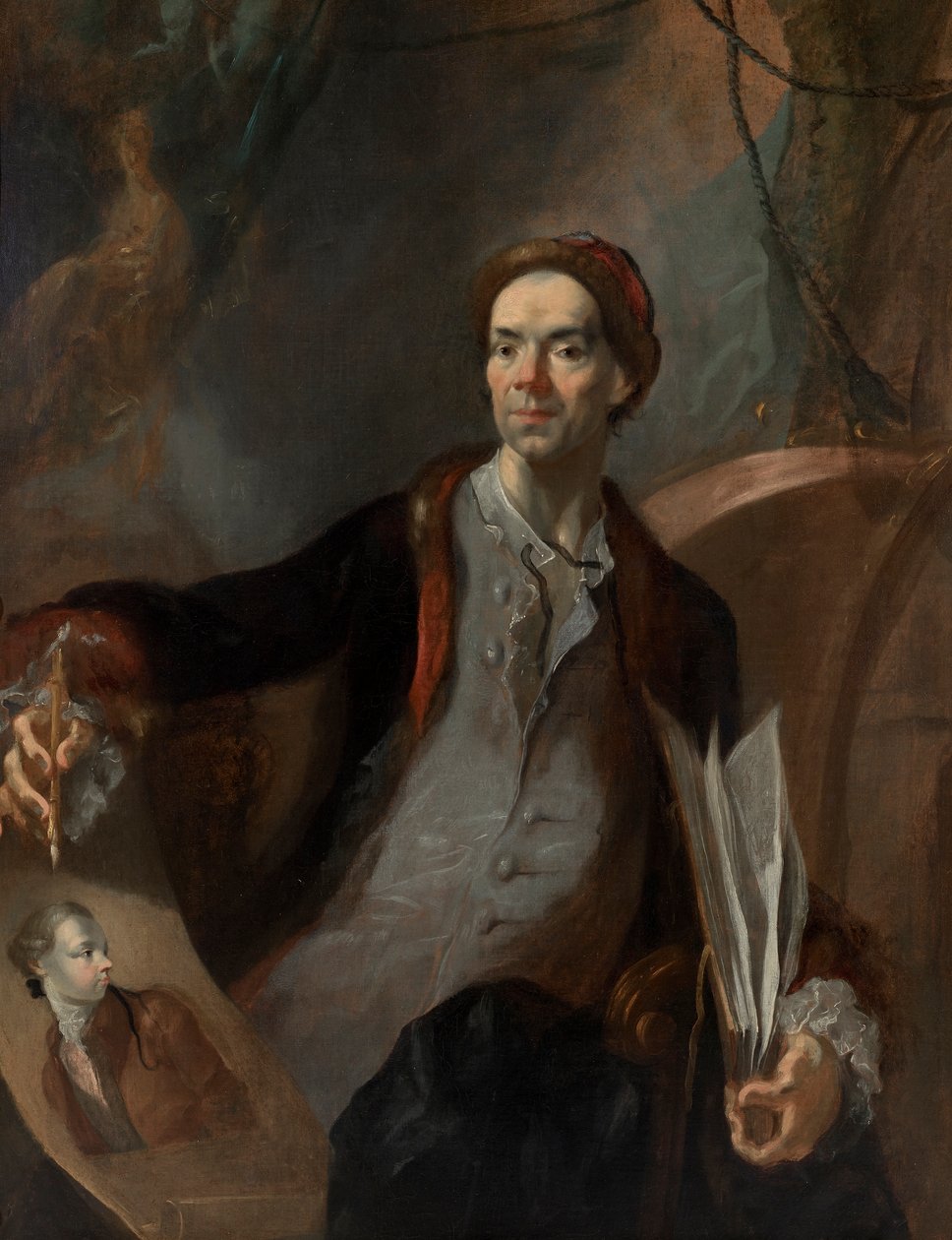 Portret artysty (tzw. autoportret) autorstwa Franz Anton Maulbertsch