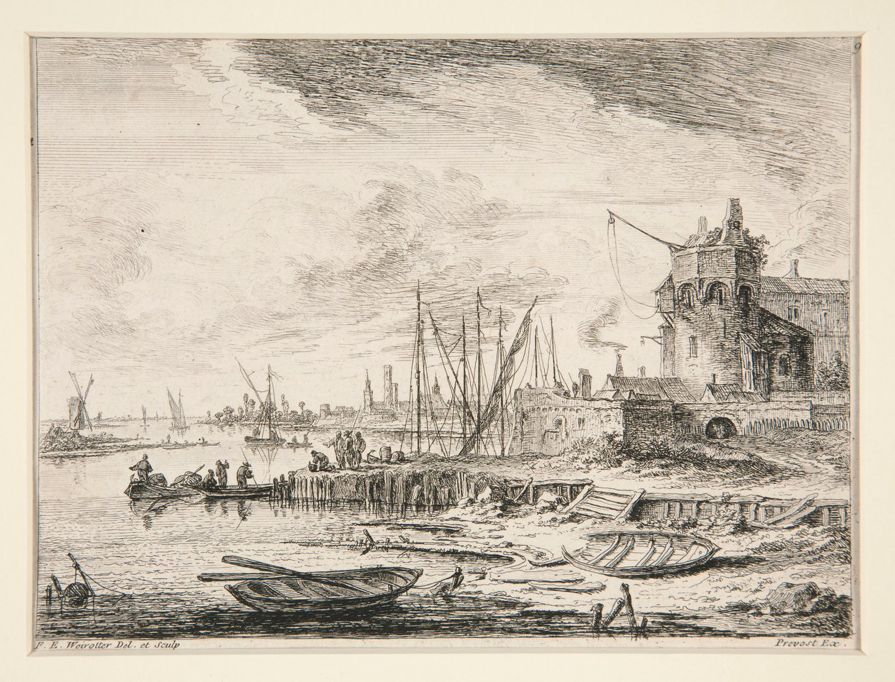 Widok na port #9 autorstwa Franz Edmund Weirotter