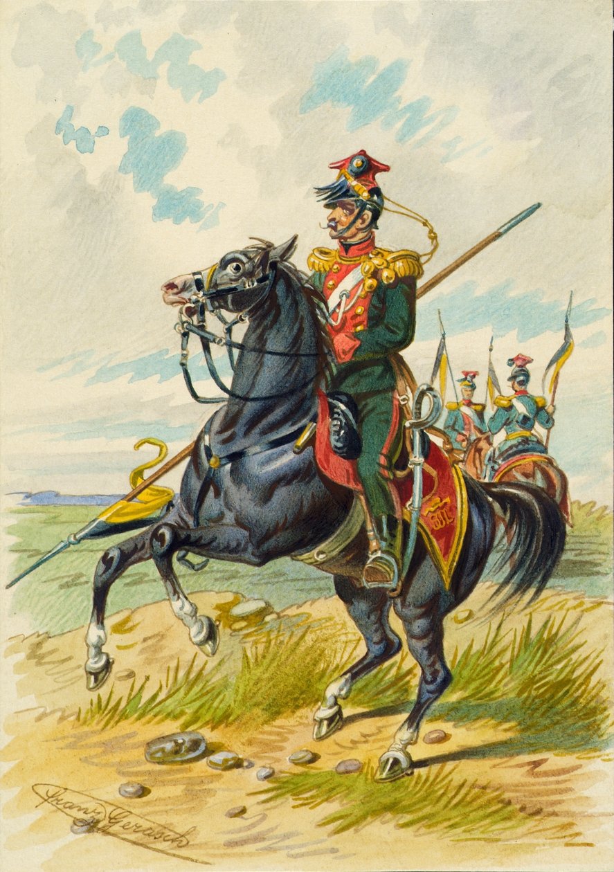 żołnierz na koniu autorstwa Franz Gerasch