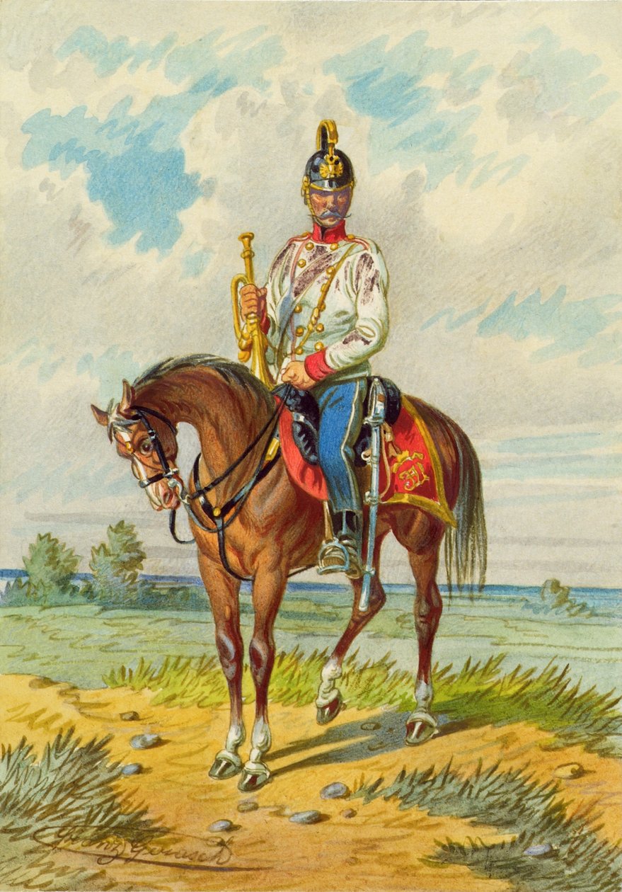 żołnierz na koniu autorstwa Franz Gerasch