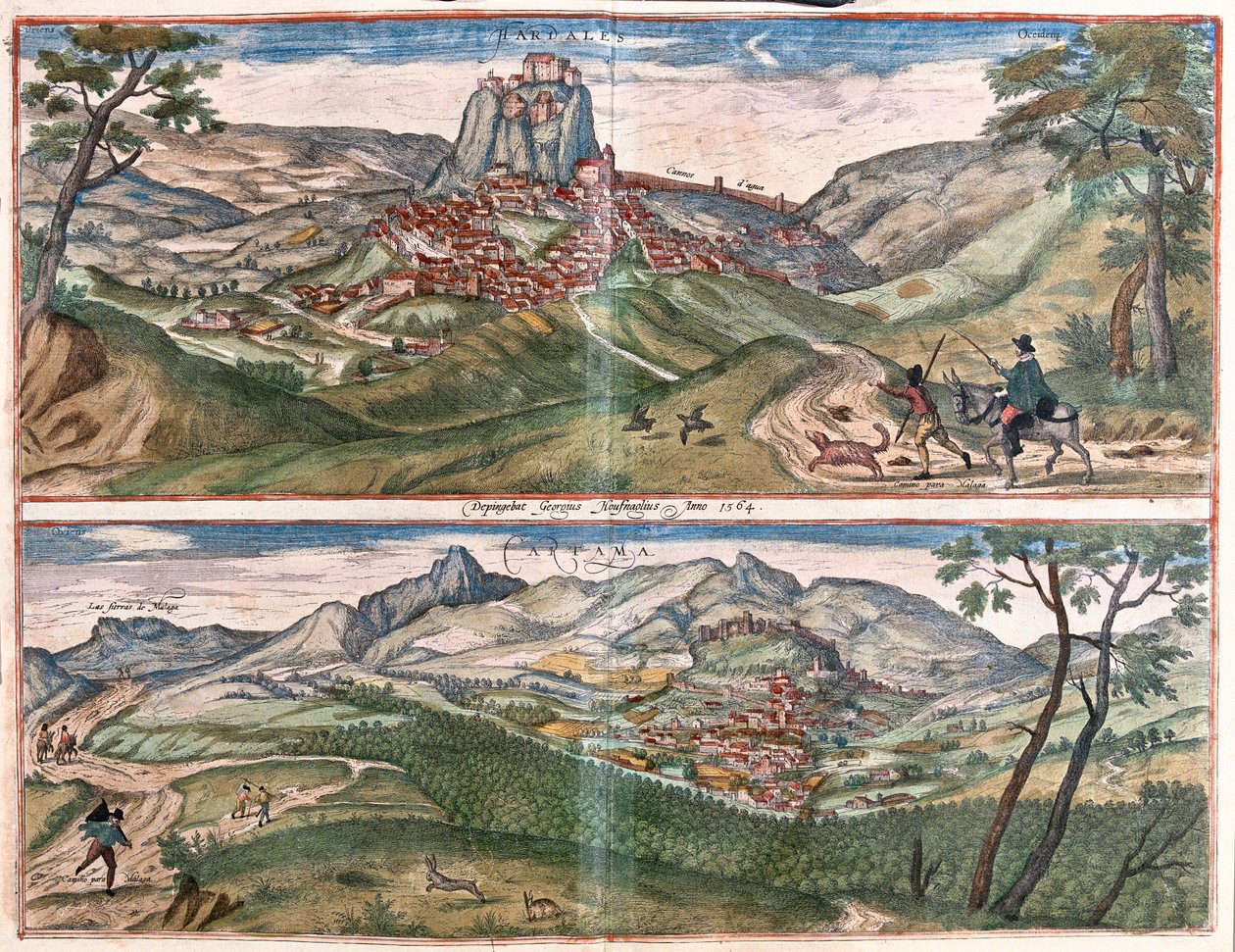 Ardales i Cartama, Hiszpania (grawerowanie autorstwa Franz Hogenberg