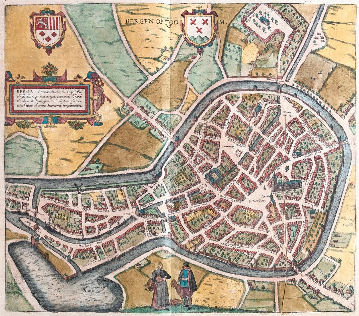 Berg Op Zoom, Holandia (Grawerowanie autorstwa Franz Hogenberg
