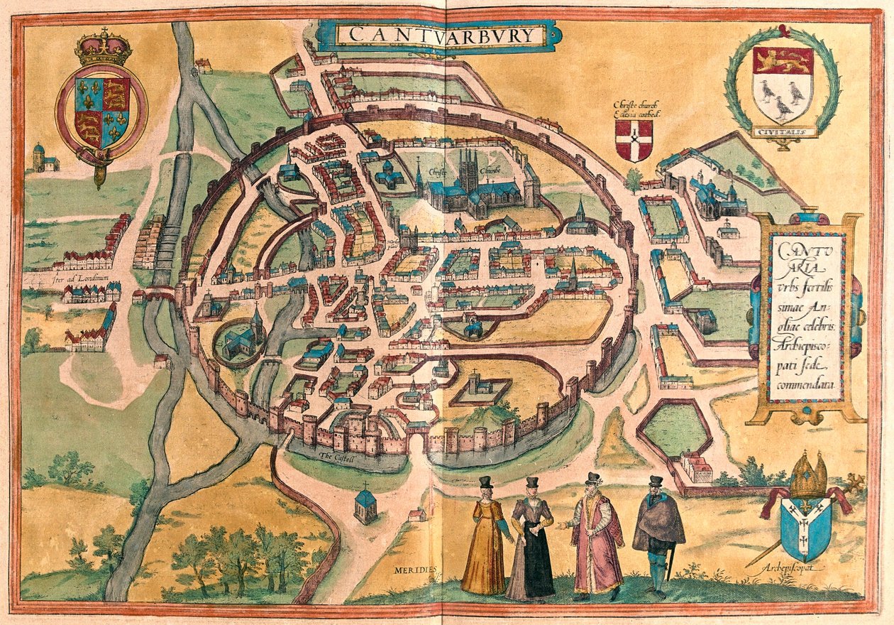 Canterbury, Anglia (grawerowanie autorstwa Franz Hogenberg