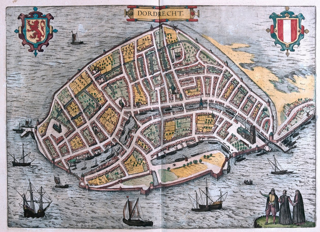 Dordrecht, Holandia (Grawerowanie autorstwa Franz Hogenberg