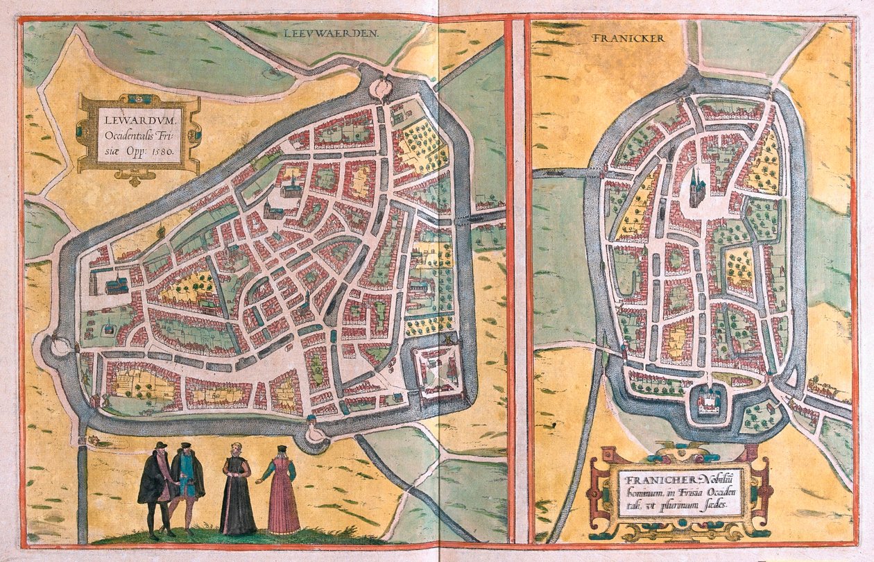 Franeker, Holandia (Grawerowanie autorstwa Franz Hogenberg