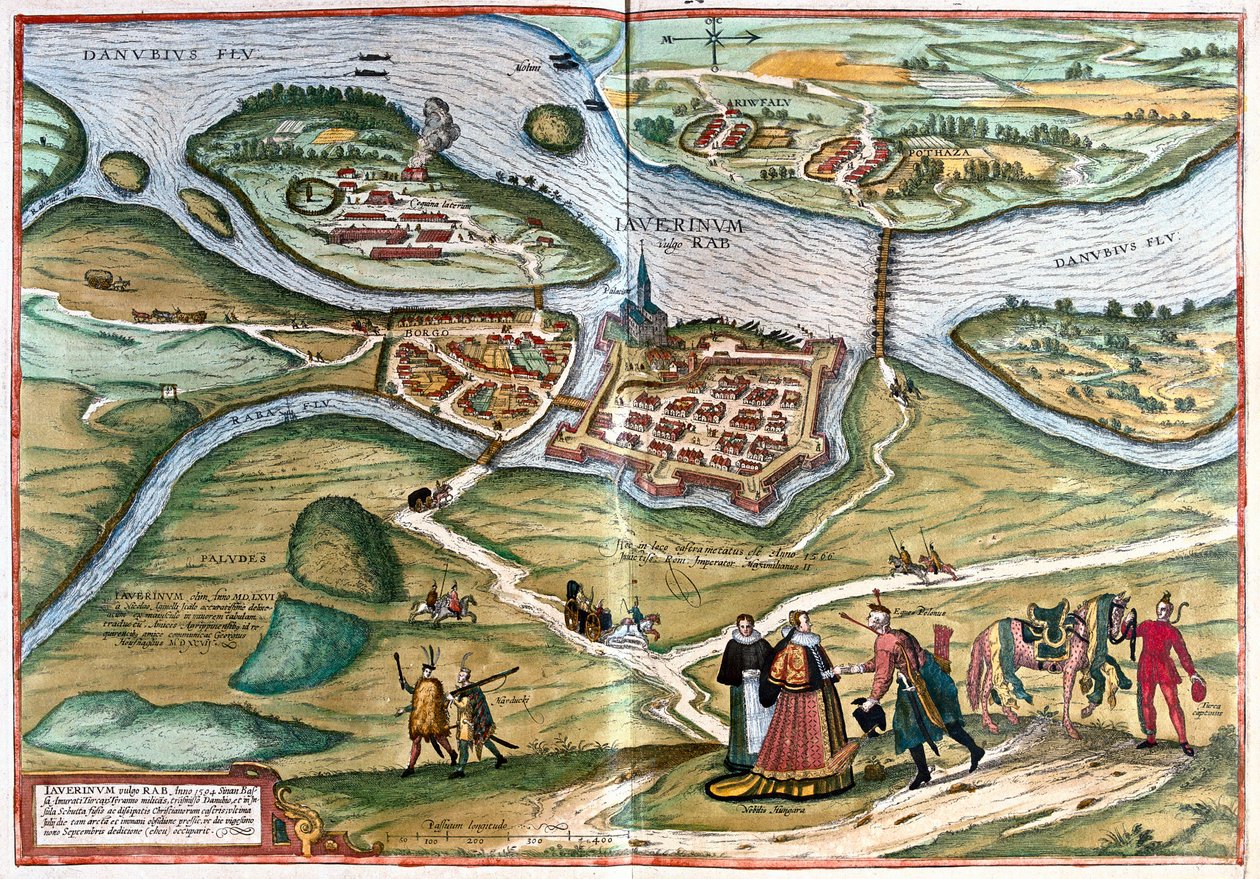 Javarinum i Gyor, Węgry autorstwa Franz Hogenberg