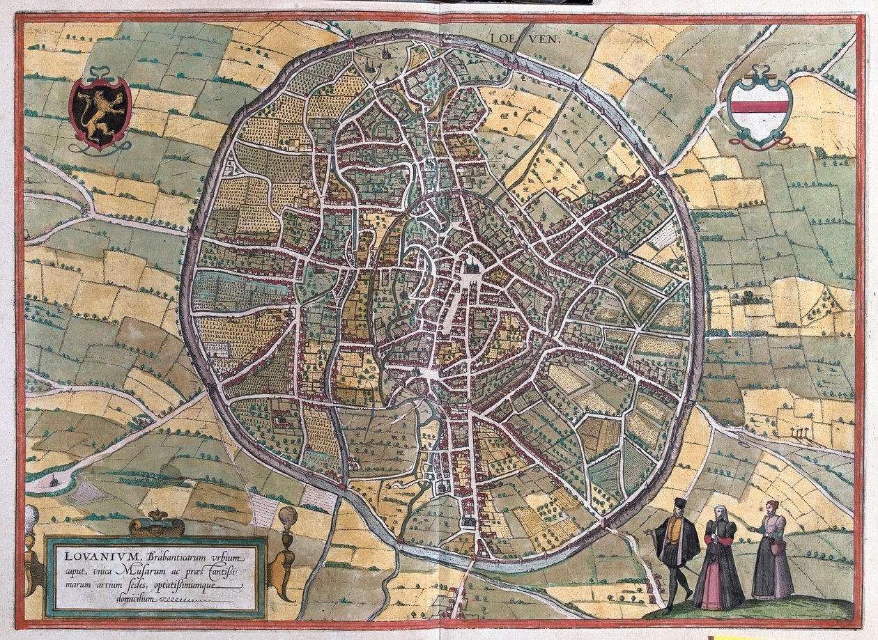 Leuven, Belgia (grawerowanie autorstwa Franz Hogenberg