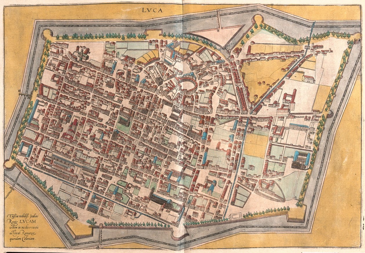 Lukka, Włochy (Grawerowanie autorstwa Franz Hogenberg