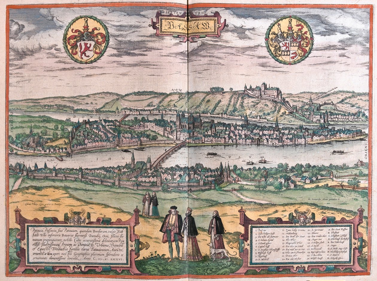 Pasawa, Niemcy (grawerowanie autorstwa Franz Hogenberg