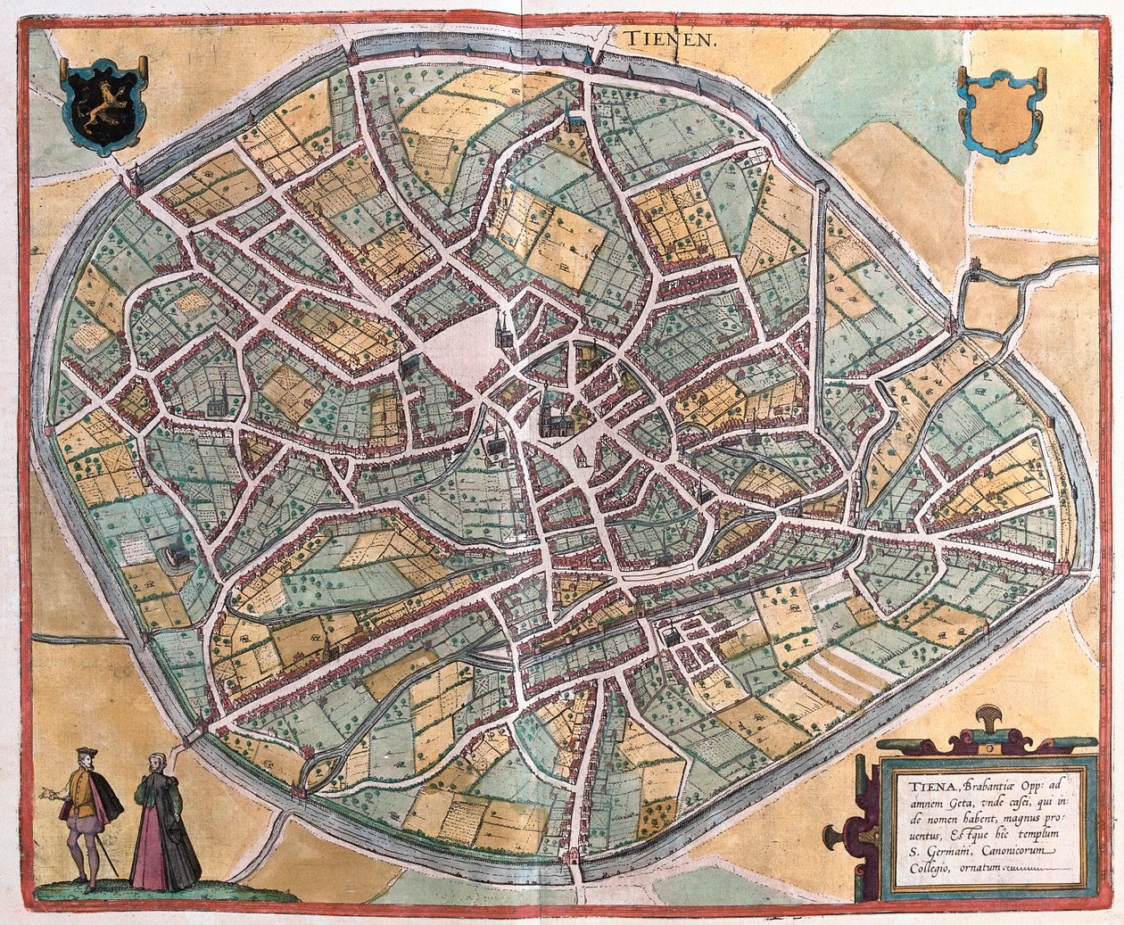 Tienen, Belgia (Grawerowanie autorstwa Franz Hogenberg