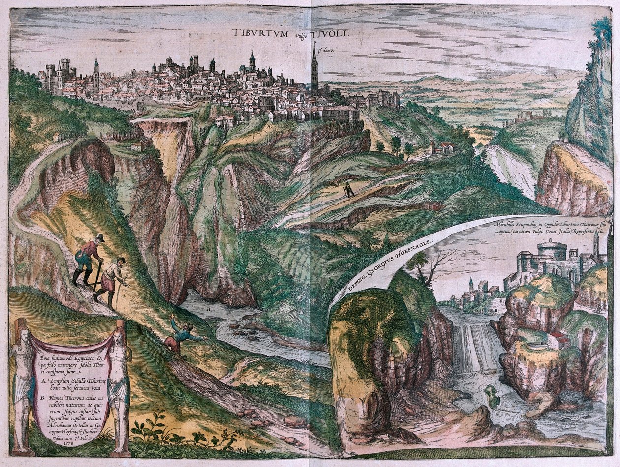 Tivoli, Włochy (Grawerowanie autorstwa Franz Hogenberg