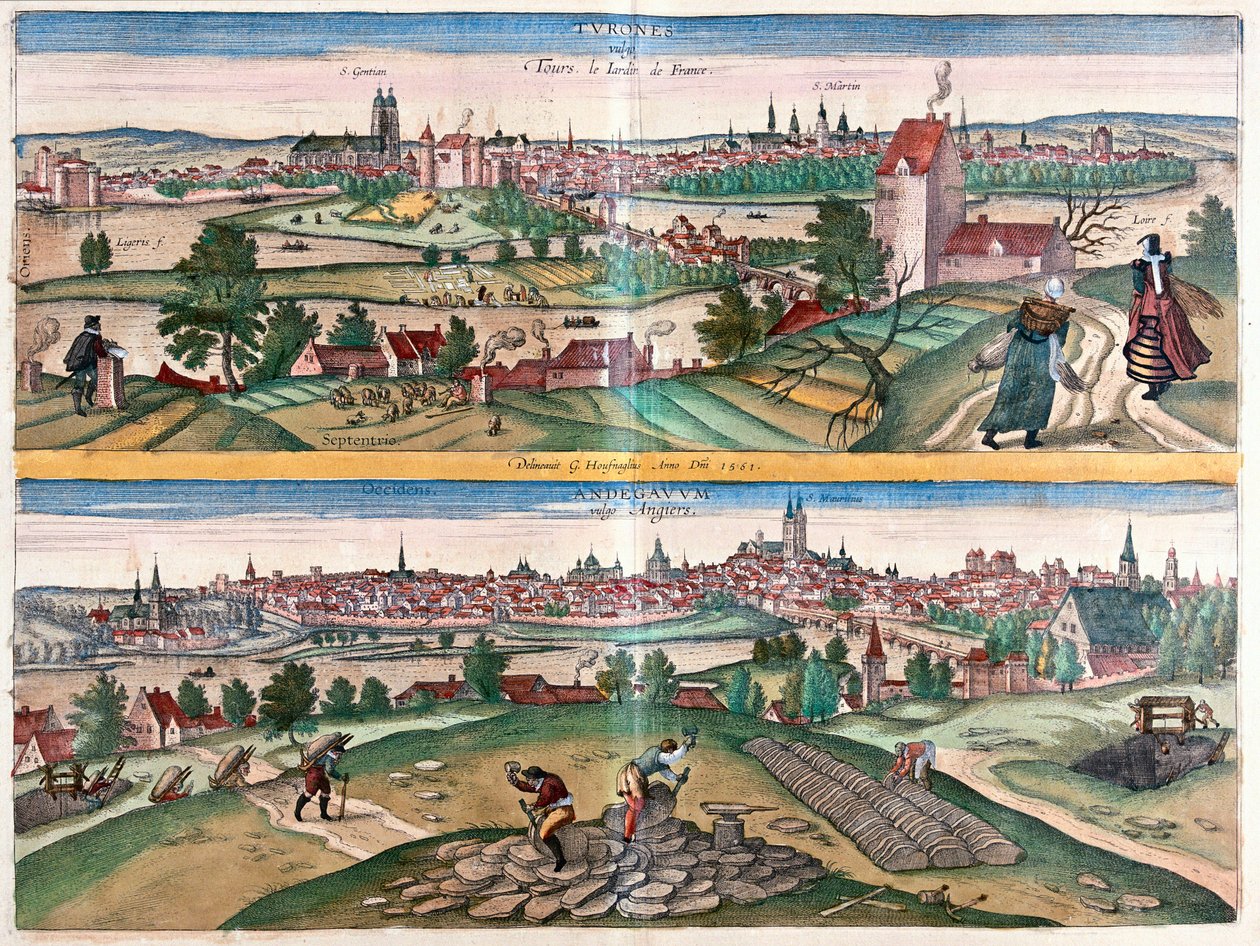 Wycieczki - Angers, ogród Francji autorstwa Franz Hogenberg