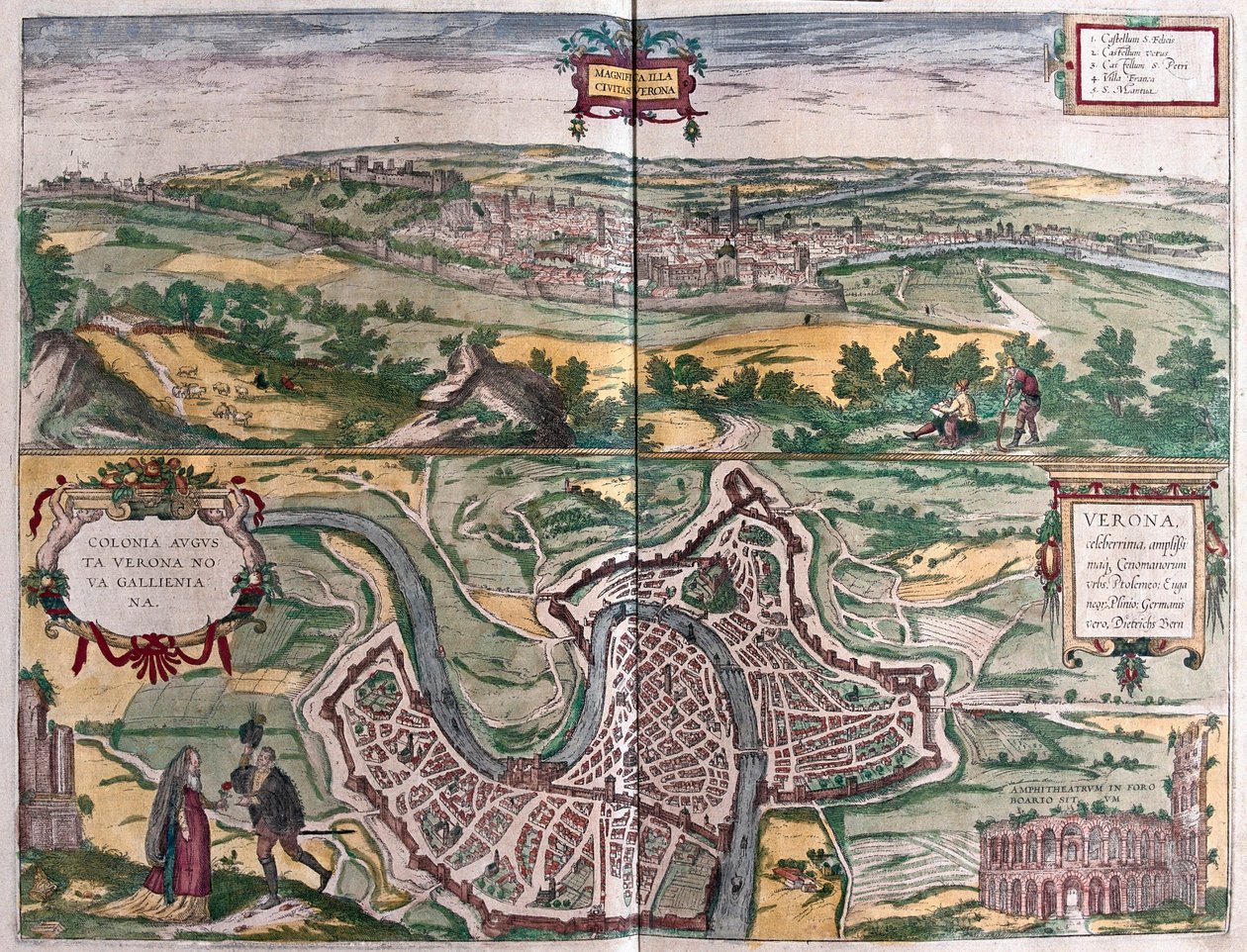 Werona, Włochy autorstwa Franz Hogenberg