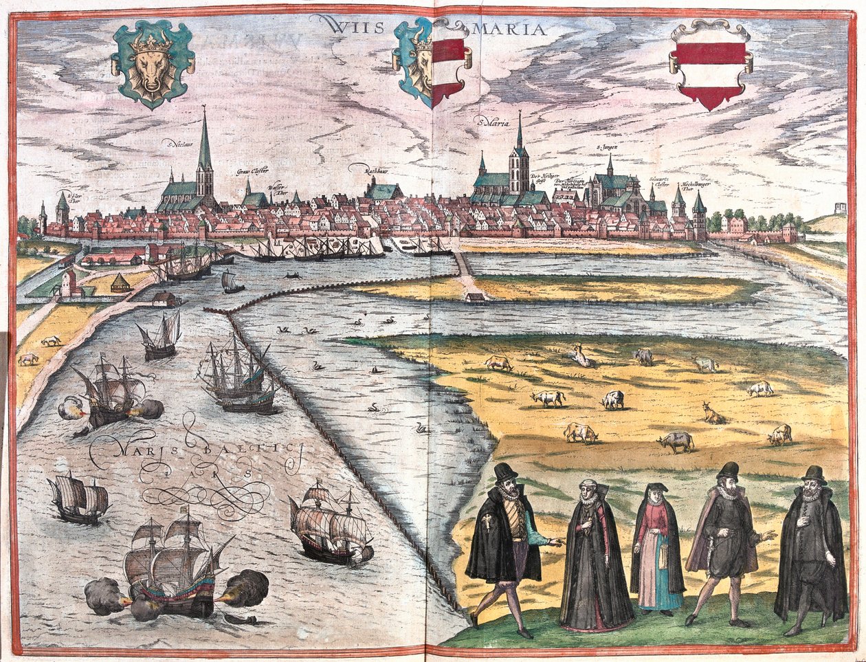 Wismar, Niemcy (Grawerowanie autorstwa Franz Hogenberg
