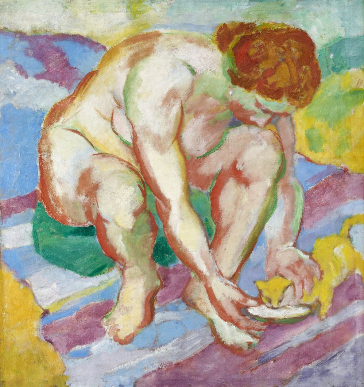 Nago z kotem autorstwa Franz Marc