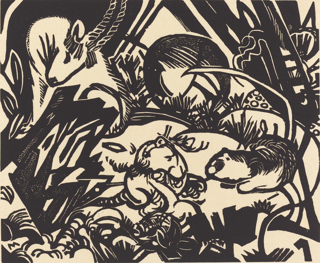Legenda poziomu zwierząt Legenda, 1912. autorstwa Franz Marc
