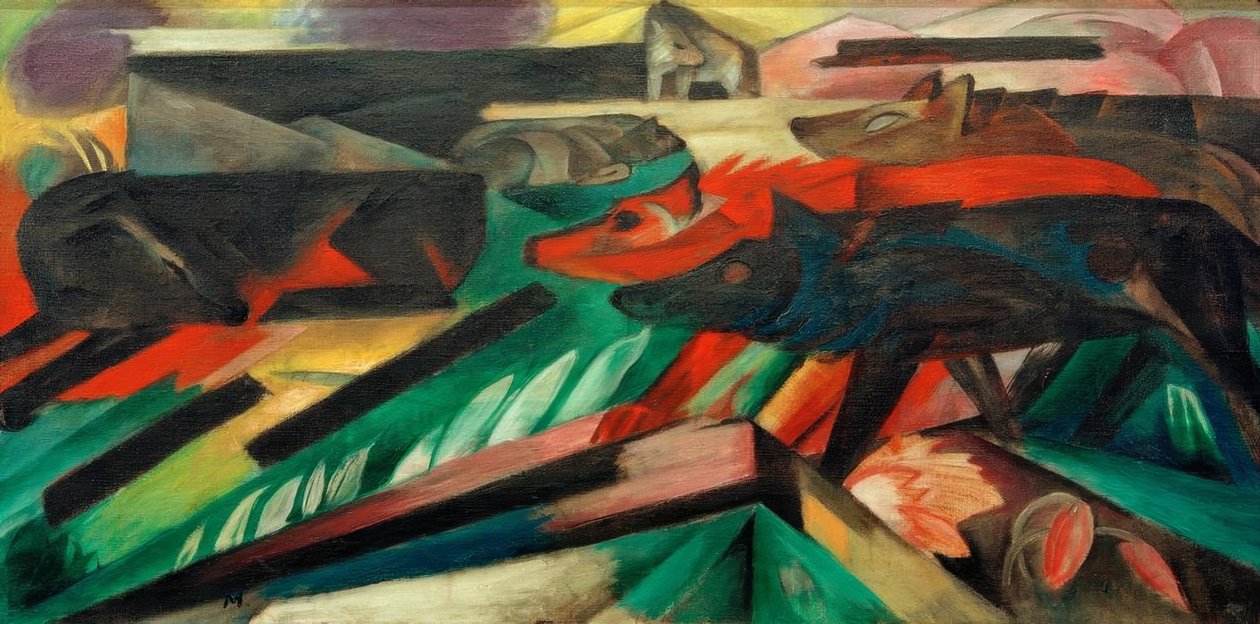 Wilki (Wojna bałkańska) autorstwa Franz Marc