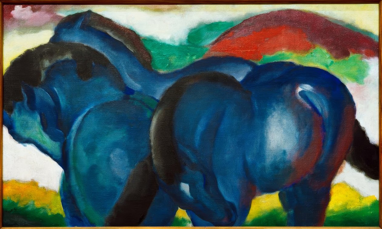 Małe niebieskie konie autorstwa Franz Marc