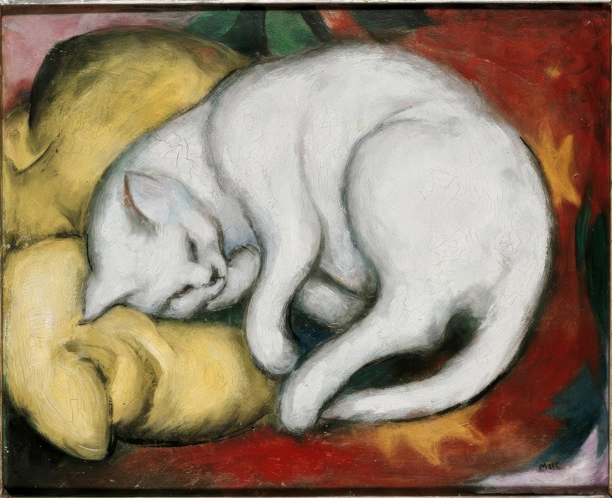 Biały kot autorstwa Franz Marc