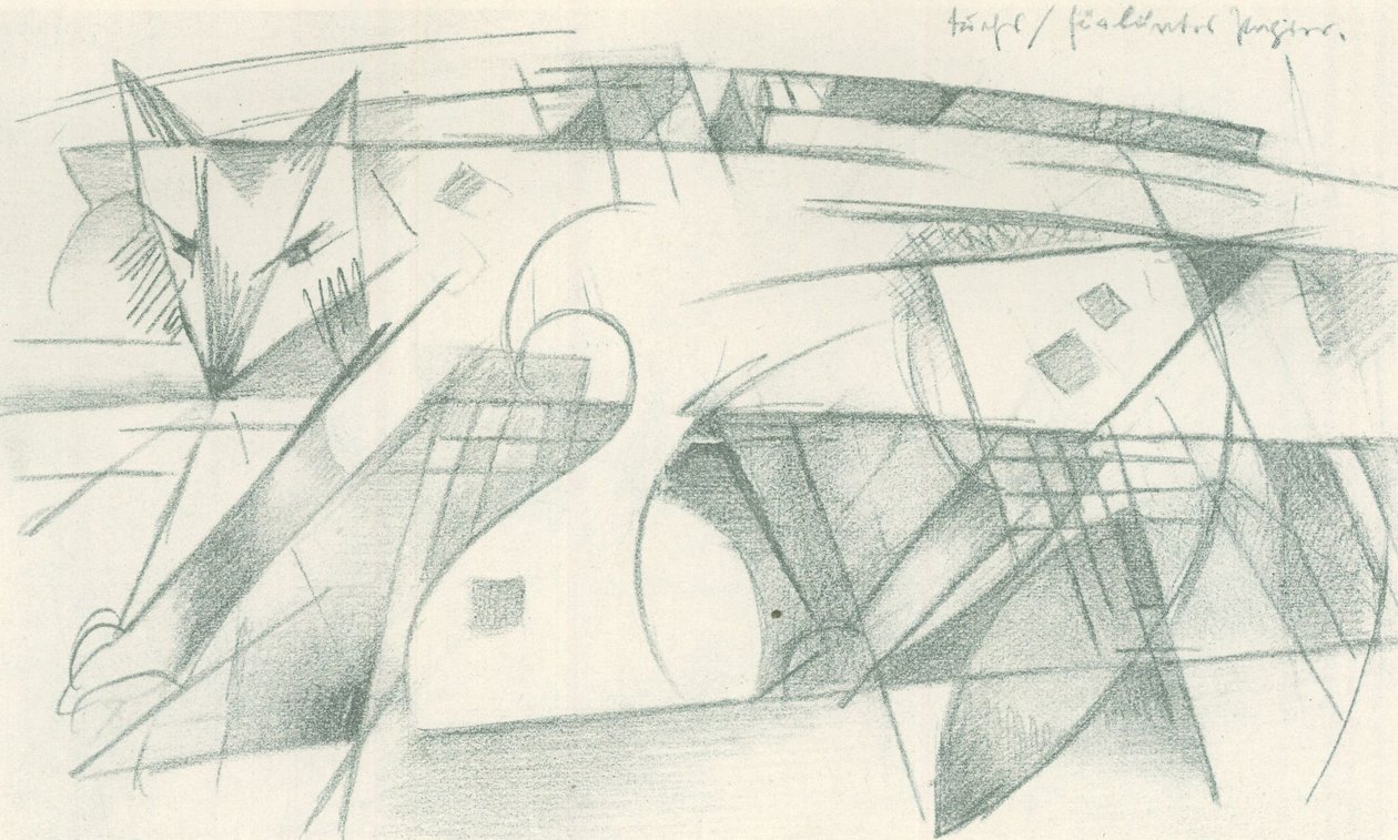 Lis / do papieru kolorowego autorstwa Franz Marc