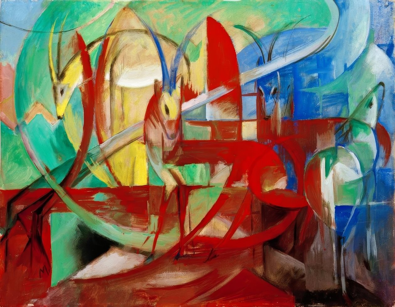 gazele autorstwa Franz Marc