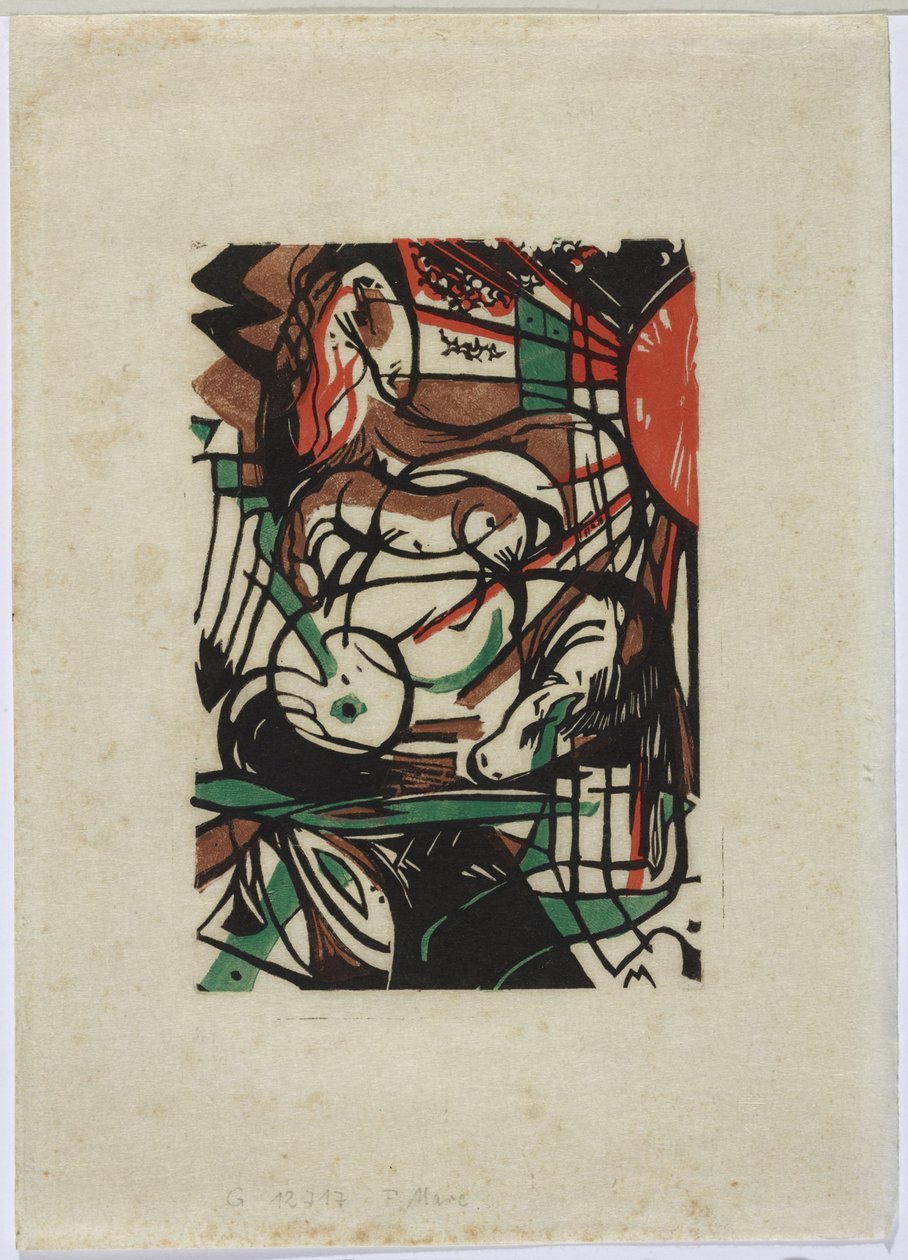 narodziny koni autorstwa Franz Marc