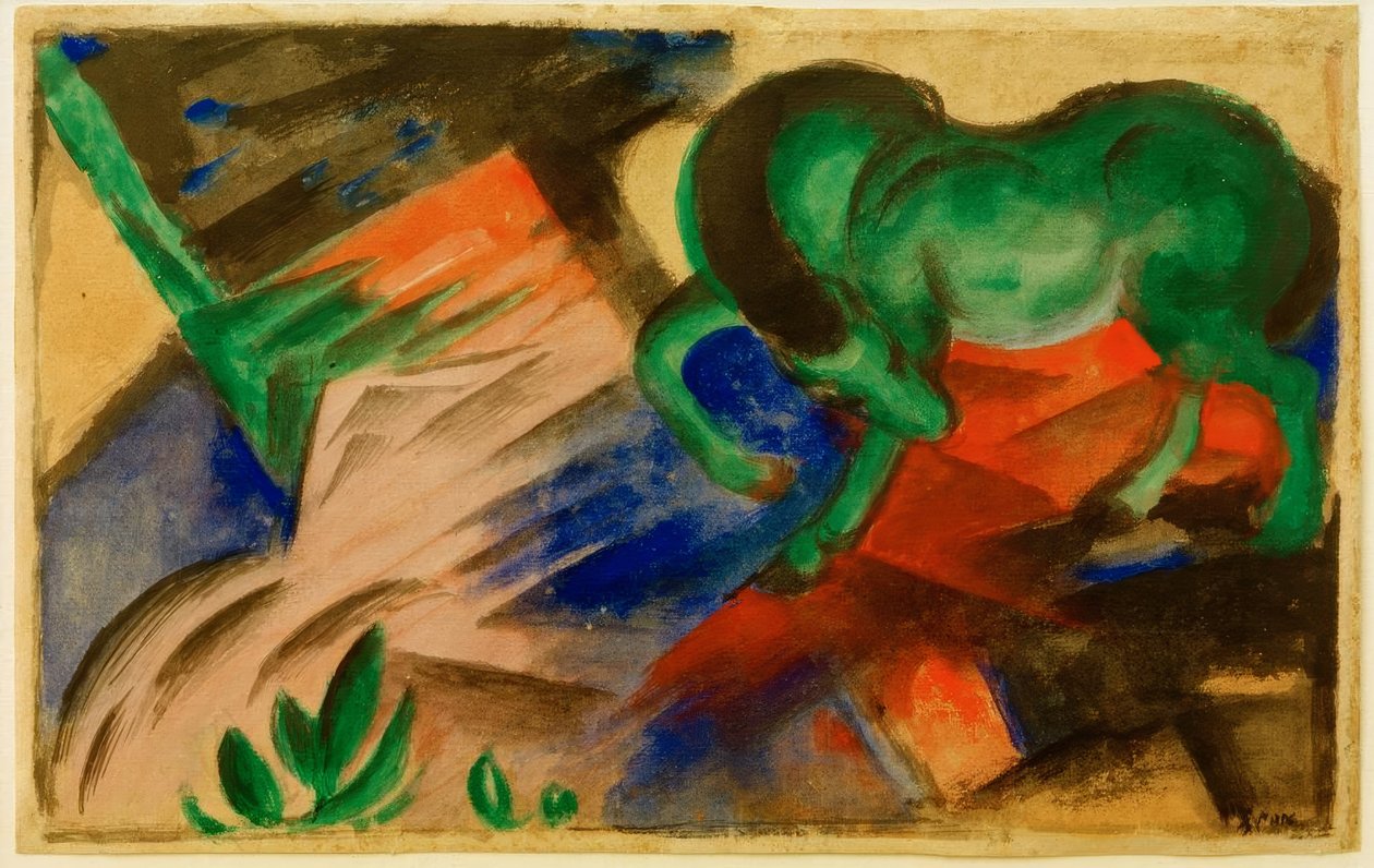Zielony koń autorstwa Franz Marc