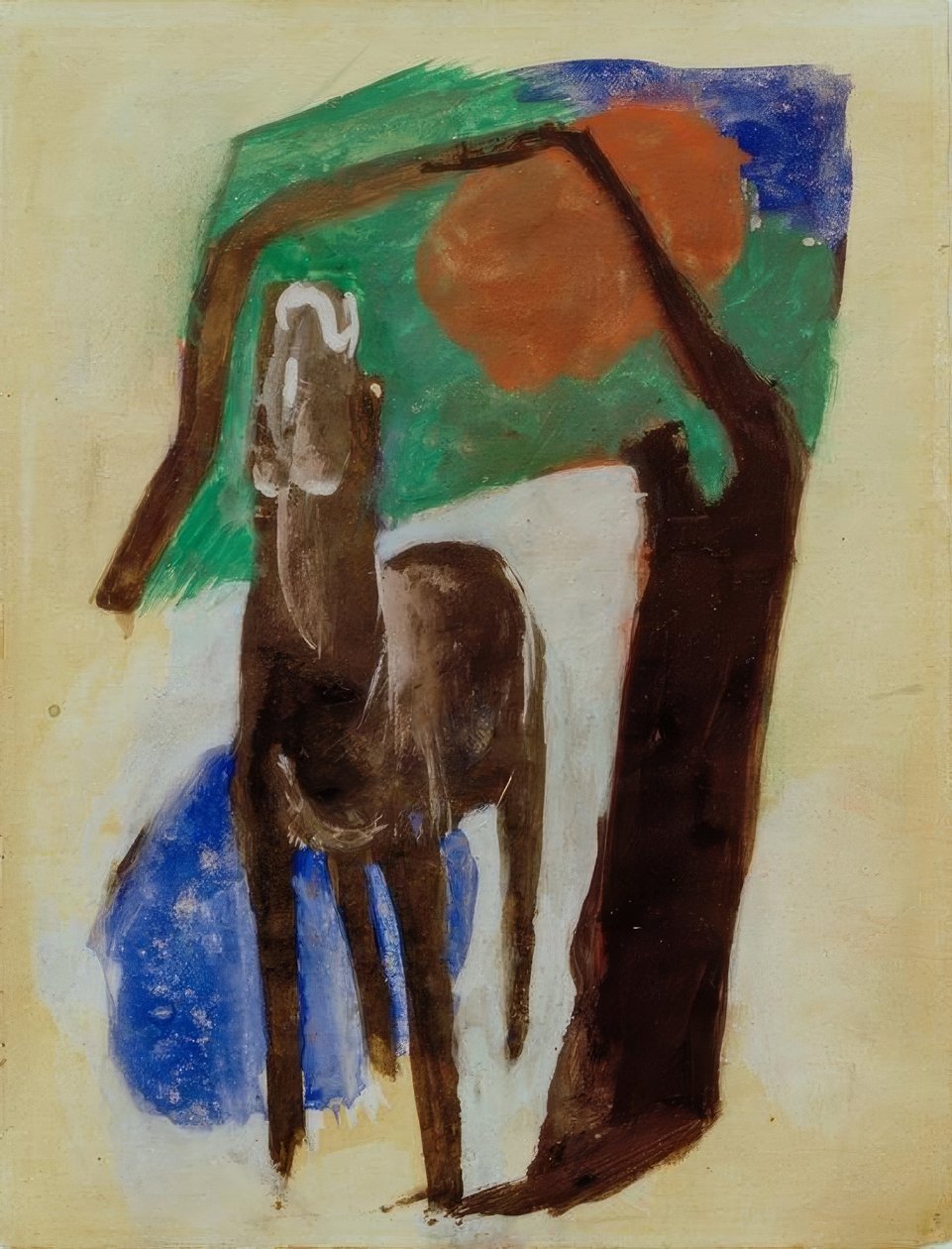 Narzekający koń autorstwa Franz Marc