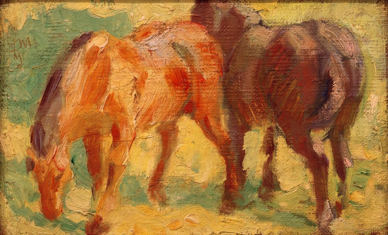 Mały obraz konia autorstwa Franz Marc