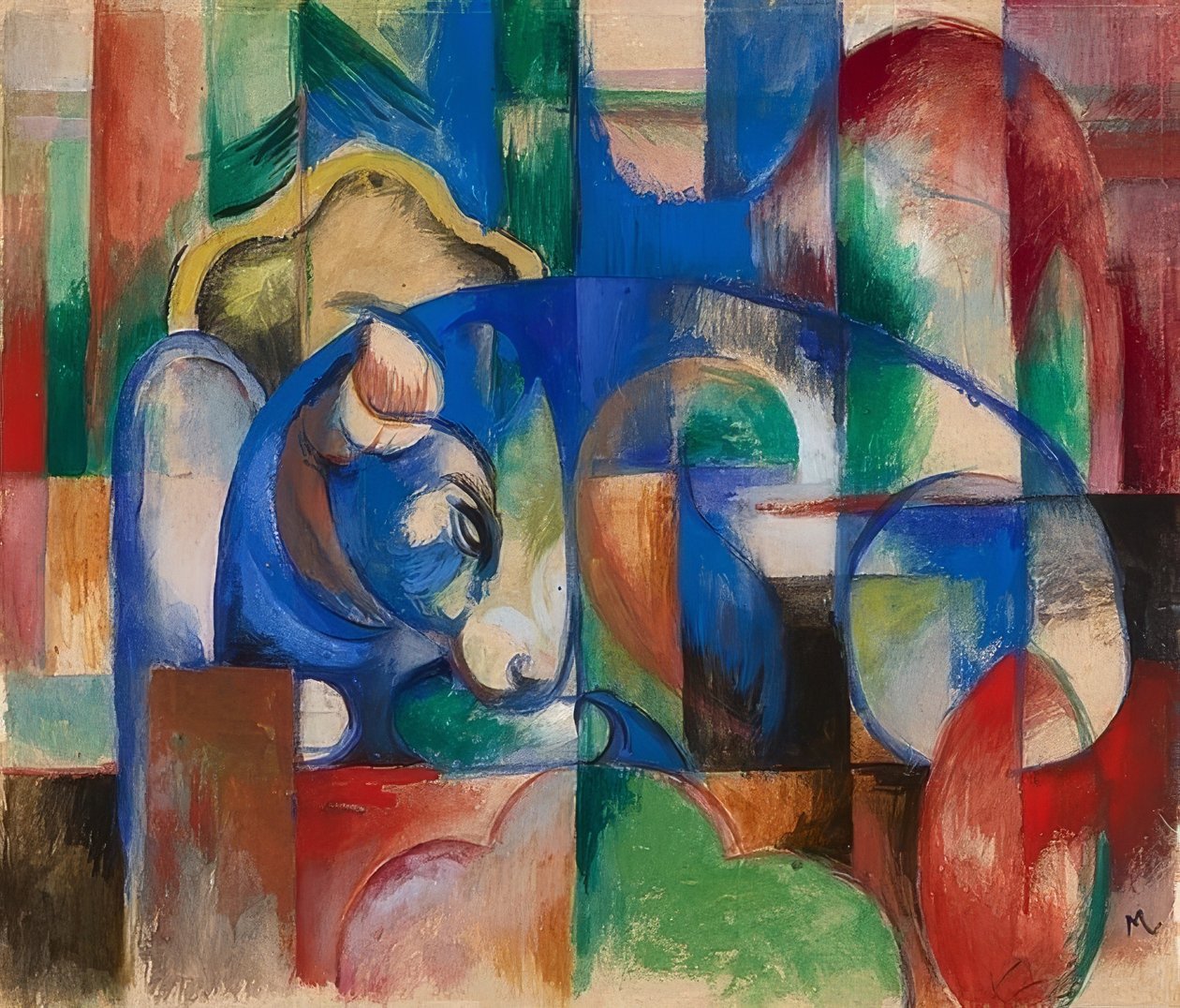 Kłamliwy Byk. 1913 autorstwa Franz Marc