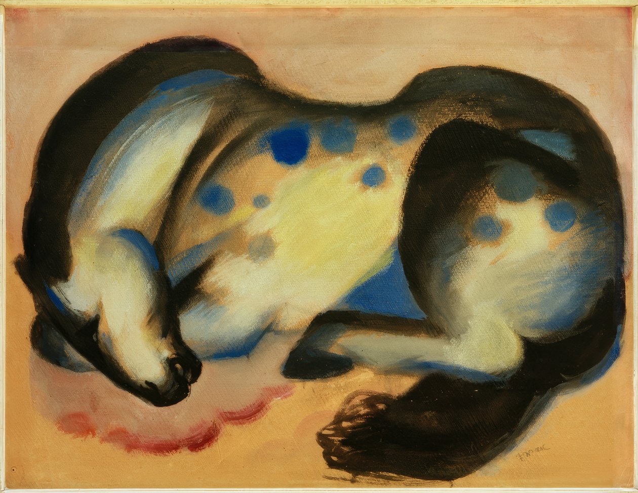 Leżący koń autorstwa Franz Marc