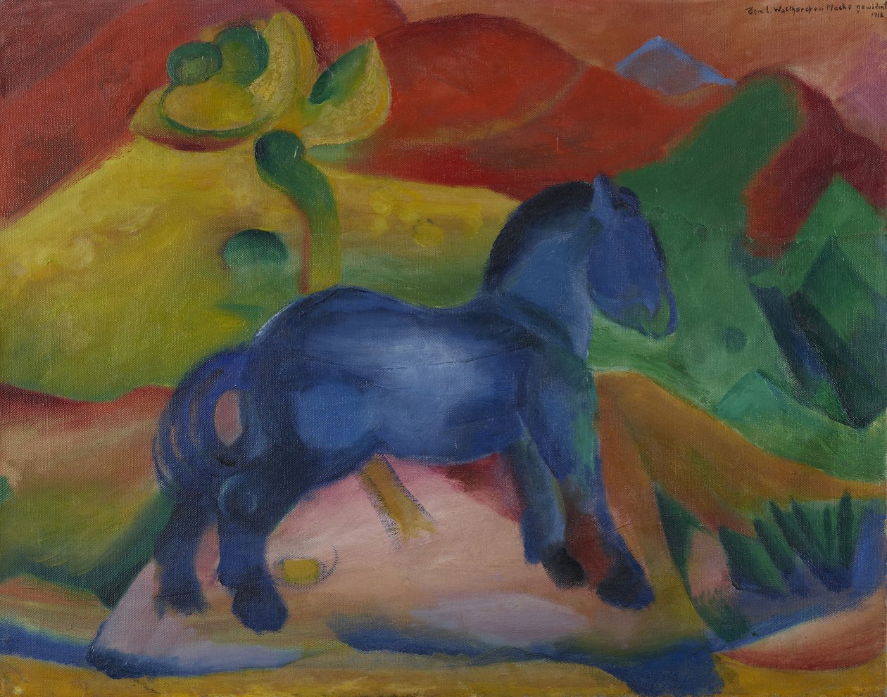 Obrazek dla dzieci Niebieskiego Konika, 1912 r. autorstwa Franz Marc
