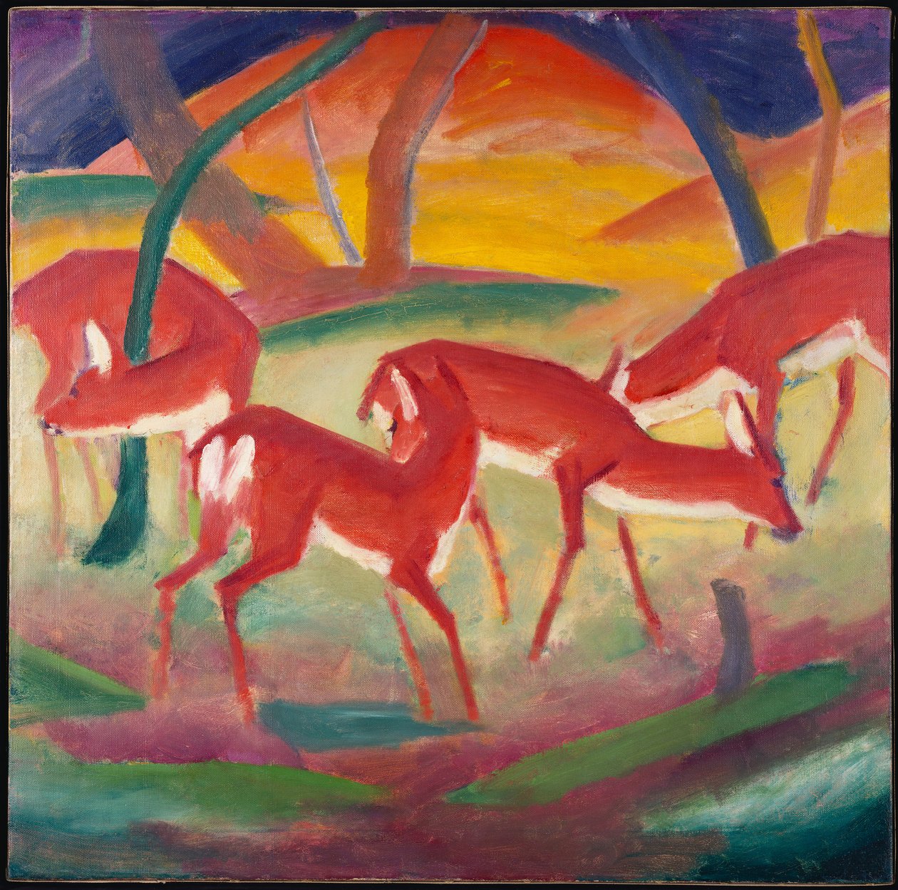 Czerwony Jeleń 1, 1910 autorstwa Franz Marc